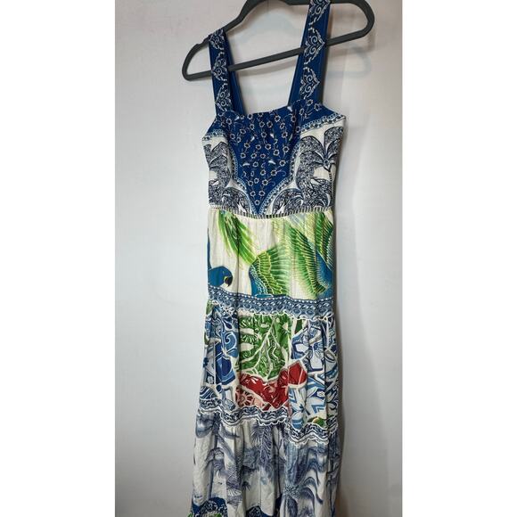 Farm Rio NWT Valeria Tiered Tropical Floral Maxi Dress S - Picture 6 of 9